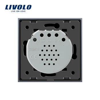 Livolo Standard UE, Atingeți Comutatorul de la Distanță, Cristal Alb Panou de Sticlă, De 2 Bande 2 cai, AC 220~250V + Indicator LED, VL-C702SR-1/2/5