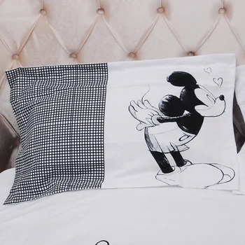 Disney Mickey Mouse-set de lenjerie de Pat Mickey si Minnie Carpetă Acopere fețe de Pernă Twin Plin Regina King Size Copii lenjerie de pat, Textile de casa