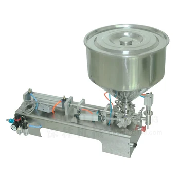 Alcool gel de umplere mașină de lichid vâscos de umplere de prelucrare a alimentelor mașină de ambalare pistonul de umplere 30L hopper 10-100ml capacitate