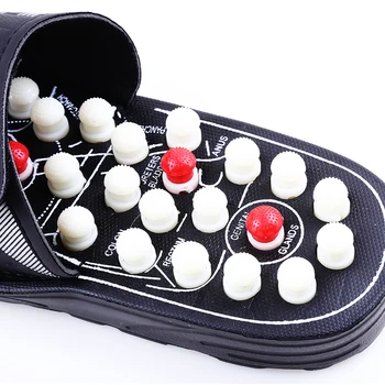 Noul Picioare Papuci De Masaj Reflexoterapie Terapie Acupunctura Masaj De Mers Pe Jos De Piatră Pantofi Acupunctura Chineză Pietruite Sandale