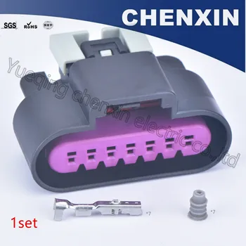 Negru 7 pin auto conectori de sex feminin fasciculului de cabluri electrice cablu conector rezistent la apa