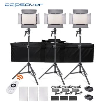 Capsaver TL-600AS Video cu LED-uri Lumina 3 in 1 Kit de Fotografie de Iluminare Bi-color Lampa Foto Estompat 3200K-5600K CRI 95 de Control de la Distanță