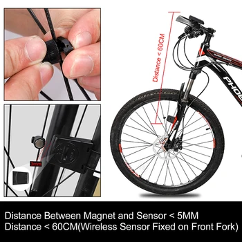 WEST BIKE Biciclete de Calculator Impermeabil Wireless Biciclete Vitezometru Cronometru 5 Limbi Solar Calculator de Biciclete Vitezometru