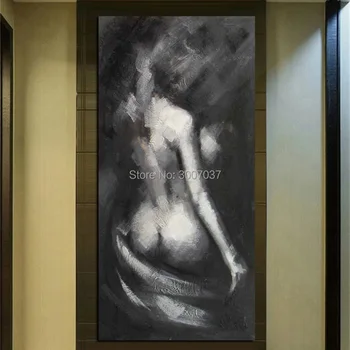 Mare Femeie Sexy Nud Mână de Vopsea de Ulei Pictura Fată a Corpului Gol pe Canvas modern, Abstract, Arta de Perete Poster Acasă Cuadros Decor