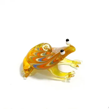 Agățat De Sticlă Broasca Art Figurina Pandantiv Drăguț Mini-Mare Animal Marin Organism Ornament Acvariu Rezervor De Pește Decor Charm Accesorii