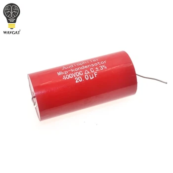 2 BUC 400VDC 20uf Roșu Tubulor Generic Audiophiler MKP Axial Condensator de Cuplare pentru HIFI AUDIO Difuzor AMPLIFICATOR de Chitara