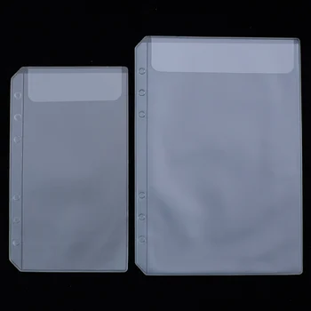 En-gros 20buc A5/ A6/A7 frunze vrac sac de depozitare din PVC spirală notebook card/pungă cu fermoar/ pp carton pentru spirala jurnal accesorii