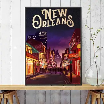 New Orleans Călătorie De Artă Panza Pictura Pe Perete Imagini De Artă Amprente Decor Acasă Poster De Perete Decor Pentru Camera De Zi