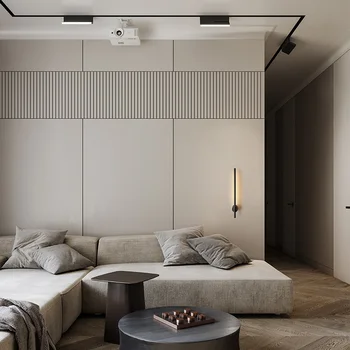 Aisilan led-uri creative fâșie lungă minimalist lampă de perete dormitor modern de Perete camera de zi Lumina de fundal lămpi de noptieră cu comutator