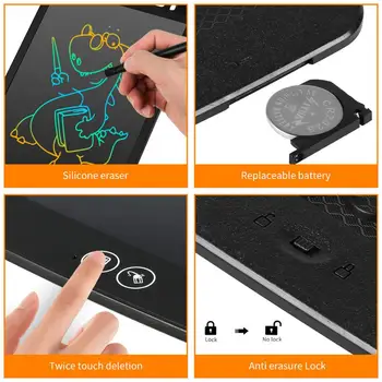 8.5/10/12 Inch Colorate Afi LCD tăbliță de Scris Ștergerea Parțială Digital Drawing Tablet Electronice Scrisul tampoane