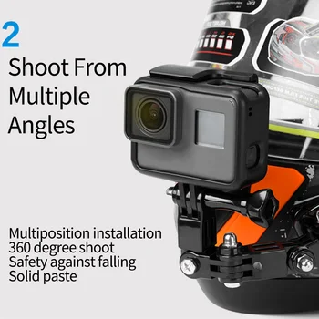 TELESIN Casca Motocicleta Curea Montare de Acțiune aparat de Fotografiat din Față Bărbie Mount pentru GoPro Hero 9 8 7 6 5 DJI Osmo Acțiune Accesorii