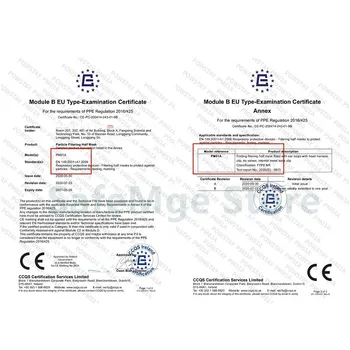 Particule de Filtrare Masca Tipărite FFP2 NR Powstay PM01A Certificare CE Jumatate de Protecție a Feței cu Bretele Reutilizabile pentru Adulți
