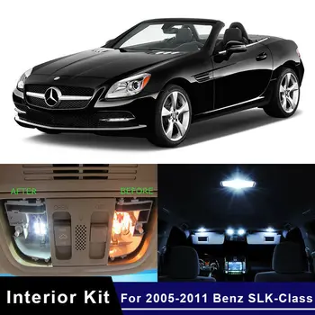 17x Eroare Gratuita LED Lumini de Interior Kit Pentru Perioada 2005-2011, Mercedes Benz Clasa SLK R171 Harta Dom Becuri Înlocuire de Valori din SUA