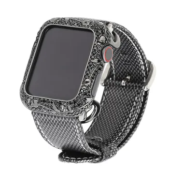 De lux Bling Diamant Caz Acoperire rezistent la Șocuri Accesorii Pentru Apple Watch Serie SE 6 5 4 3 Greu de Caz Pentru iWatch 38mm40mm 42mm 44mm