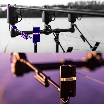 COASE-4buc Pescuit Alarma Swingers Set 7 Culori LED-uri Muscatura de Indicatori cu care Transportă Caz Pescuit Pește Aborda Rod Accesoriu