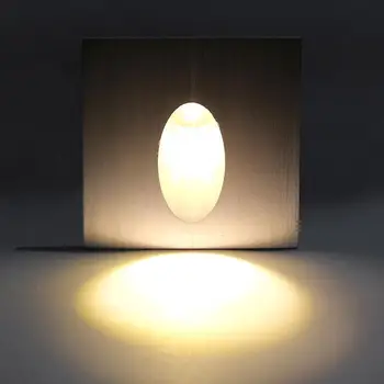 LumiParty Colț Perete lumini, 1W/3W LED Footlight Pătrat lămpi de Perete pentru Scari Foaier, Hol, Coridor, Aluminiu Iluminat Acasă