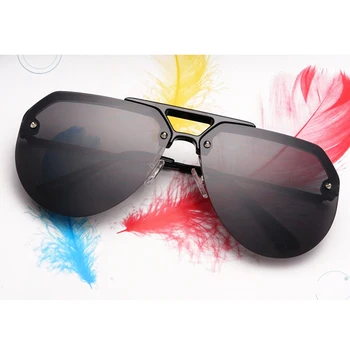2020 vintage negru ochelari de soare pentru femei-pilot brand de lux clar nuante pentru femei supradimensionate fără ramă de sex masculin ochelari de soare, lentile de soare