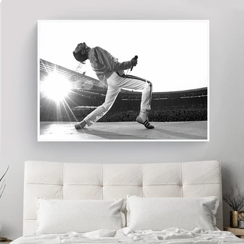 Freddie Mercury Fotografie de Epocă Postere si Printuri Muzica Rock Star Panza Pictura Arta de Perete Imagini Pentru Living Decorul Camerei