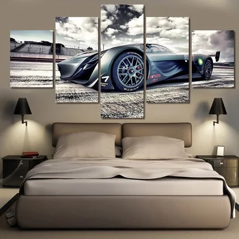5 Piese Tablouri Canvas Wall Art Print Masina Sport de Lux Imagine Acasă Decorative de Perete Poster pentru Camera de zi Dormitor Decor