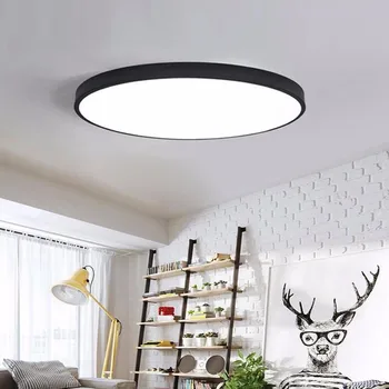 Rotund LED-uri Moderne 5CM Subțire Lumini Plafon Pentru luat Masa, Balcon Cameră de Interior Acasă de Iluminat Bucătărie Plafon Fixare Cu Control de la Distanță