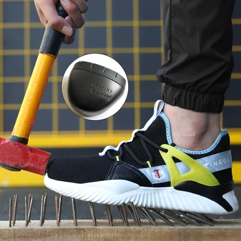 Munca Adidași Pentru Bărbați De Comfort Încălțăminte De Protecție Anti-Sparge Steel Toe Pantofi Anti-Puncție Pantofi De Lucru Indestructibil Industriale Pantofi