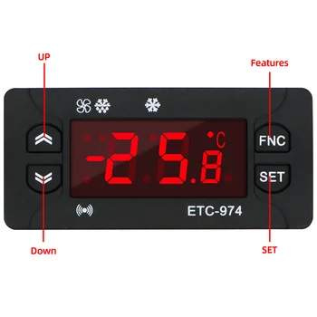 ETC-974 Digital Controler de Temperatura Microcalculator Termostate Termostat de Refrigerare de Alarmă 220V NTC senzor de 50%off