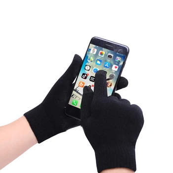 Noua Moda Design Clasic de Imprimare 3d Manusi Unisex Îngroșat Tricotate Mănuși de Deget Plin de Femei de Iarnă Moale Cald Mănuși cu un deget