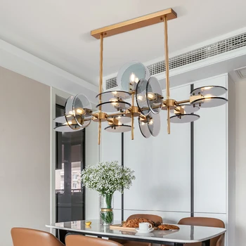 Youlaike candelabru modern ramificare structura creativ design de iluminat de lux sticlă lampă de agățat pentru camera de zi sala de mese