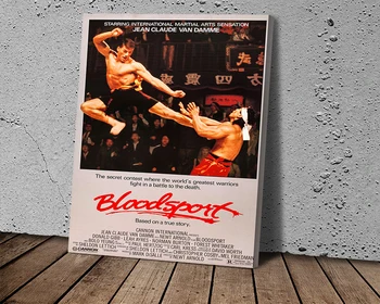 Pictura Bloodsport Film Poster Print de Arta de Perete de Imagine pentru Camera de zi Modernă Artă Panza Fara Rama