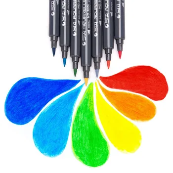 12/24/36/48 Culori Litere Markeri Dual Sfat Perie Creion Schiță Markere pentru Desen Artă