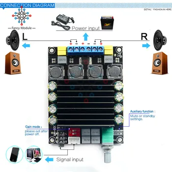 Amplificator Digital Audio Bord TDA7498 Putere Audio Amp 2.0 Clasa D Amplificatoare Stereo amplificator HIFI DC12-36V 2*100W