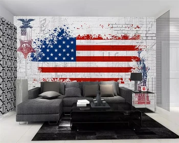 Beibehang Personalizat tapet retro steag american graffiti tv de fundal pereți acasă decor camera de zi dormitor murale 3d tapet