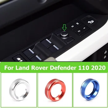 Aliaj Argintiu/Rosu/ Albastru Masina De Mers Înapoi Oglindă Buton De Reglare Capac Ornamental Pentru Land Rover Defender 110 130 2020 Accesorii Auto