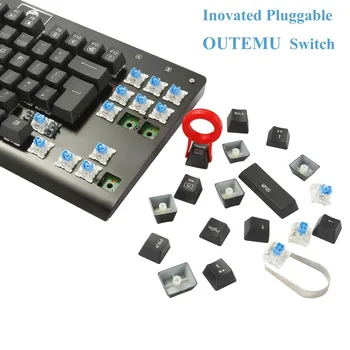 Tastatură mecanică de Gaming Blue Switch-uri LED Backlit 88 de clape UK Layout Design Ergonomic Z-77 Gaming Keyboard pentru Gamer Dactilograf