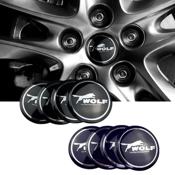 Masina Wheel Hub Centru Emblema Decal Metal Autocolant Auto pentru Ford Focus 3 2 Fiesta Kuga MK7 Mondeo Fuziune Lup Logo Accesorii Auto