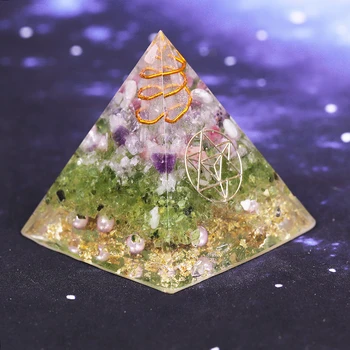 Piramide Orgonice Energie Yoga Simbol Natural Olivina Chakra Echilibrare Piatra Reiki De Vindecare De Bijuterii Rășină Ornamente