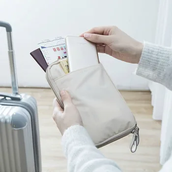 Noi Femeile Pașaport de Călătorie Sac de Credit, ID-ul Deținătorii de Carduri de Numerar, Portofel, Geanta Documente Caz Fermoar Organizator Unisex brand 2019