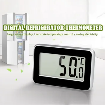 Mini Electronic Digital Frigider Termometru Impermeabil cu Ecran Mare de Înaltă Precizie Senzor Higrometru Ecartament LCD Temperatura