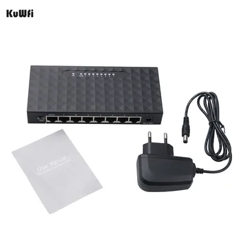 KuWFi 8Port Switch Gigabit Ethernet Inteligent de Comutare de Înaltă Performance1000Mbps Comutator de Rețea Ethernet RJ45 Hub Internet Splitter