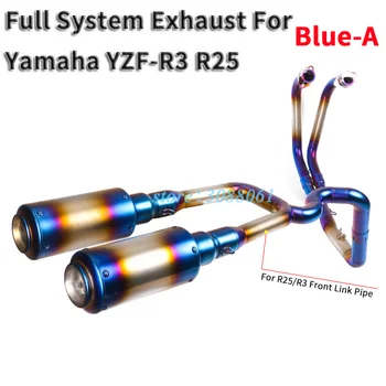 Alunecare Pentru Yamaha R3 YZF R25 YZF-R3 Motocicleta Completă a Sistemului GP a Tobei de Eșapament de Evacuare Modificat Fata de Conexiune la Mijlocul Link-ul de Țeavă