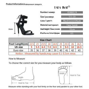 LALA IKAI Femei Glezna Curea Sandale de Moda Tocuri Înalte, Sandale de Vară Țesut Subțire Tocuri Femei Pompe de Pantofi Doamnelor 014B0174 -4