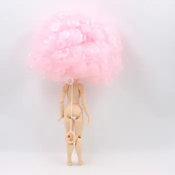 GHEAȚĂ DBS Blyth papusa roz ondula parul cu părul mare organism COMUN 1/6 bjd fata jucării DIY QE126