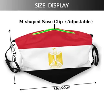 Mască de protecție cu filtru Egipt Flag (1) anti praf PM2.5 reutilizarea adult teen fata de copil