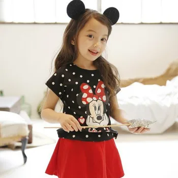 3Pcs Mickey Baby Girl Haine Seturi de Fete de tip Boutique de Haine pentru Nou-născut Fete pentru Copii Haine Copii, Costum Disney Rochie de Fată