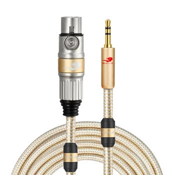 1/8 inch TRS Stereo 3.5 mm tata-XLR de sex Feminin Cablu Audio pentru Microfon HiFi Condensator Microfon Adaptor de Interconectare Cablu