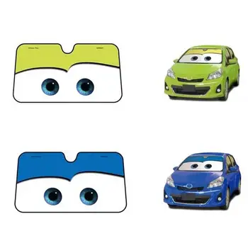 6 Culori Forma Ochilor Auto Parasolar Parbriz Încălzit Desene animate Capac Parbriz Auto Parasolar Auto-huse Auto Protectie Solara