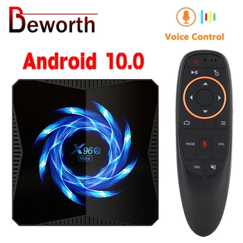 X96Q MAX Android 10.0 TV Box Allwinner H616 6K Bluetooth 5.0 2.4/5G Dual Wifi Google Voice Control Smart Media Player TVBOX X96