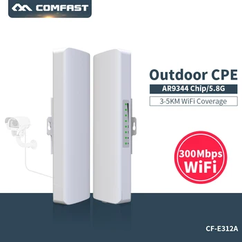 Comfast 300Mbps wireless 5G în aer liber, Wifi rază Lungă cpe 2*14dbi Antena wi-fi repeater router, punct de Acces la pod AP CF-E312A V2