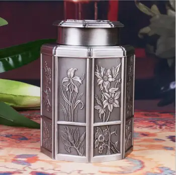 Chineză stil de metal aliaj de ceai cutie de depozitare tin canistra ceai ceai cutie de metal pentru ceai de stocare CYG02