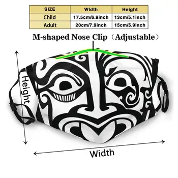 Haka Reutilizabile Gura Masca Filtru Rece Kawaii Amuzant Design Personalizat Măști Maori Haka Strigăt De Război De Rugby Noua Zeelandă Kiwi Tiki Okcthunder